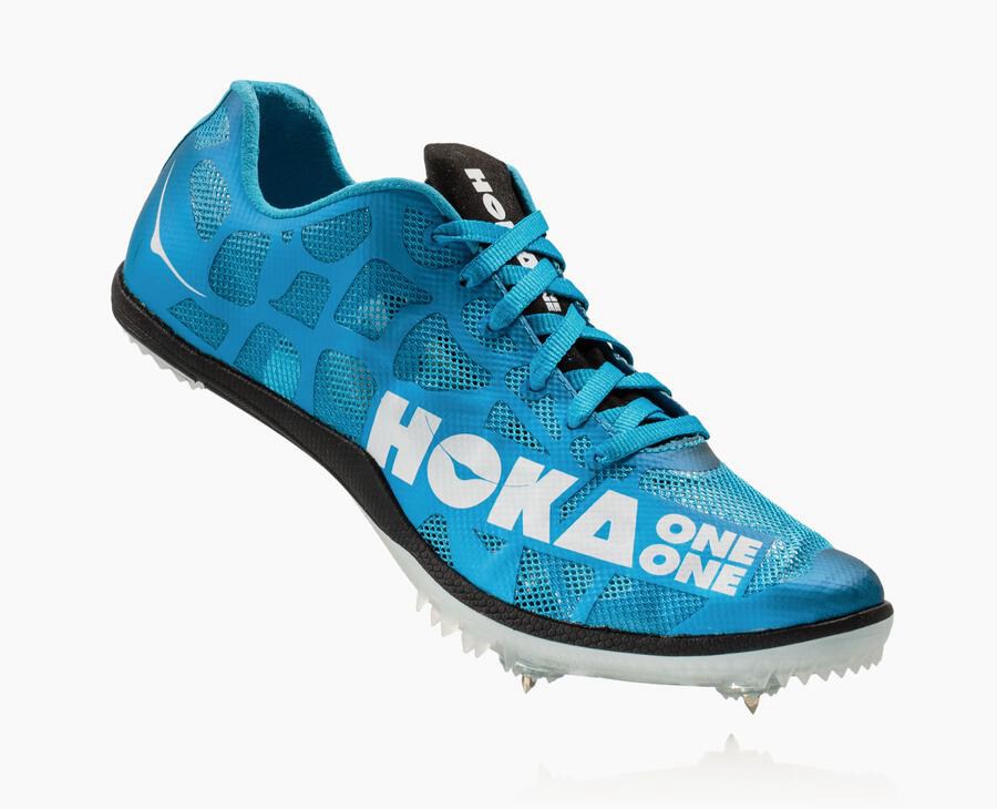 Hoka Australia One One Rocket X - Mens Spikes Blue/White - HIUKG-4187